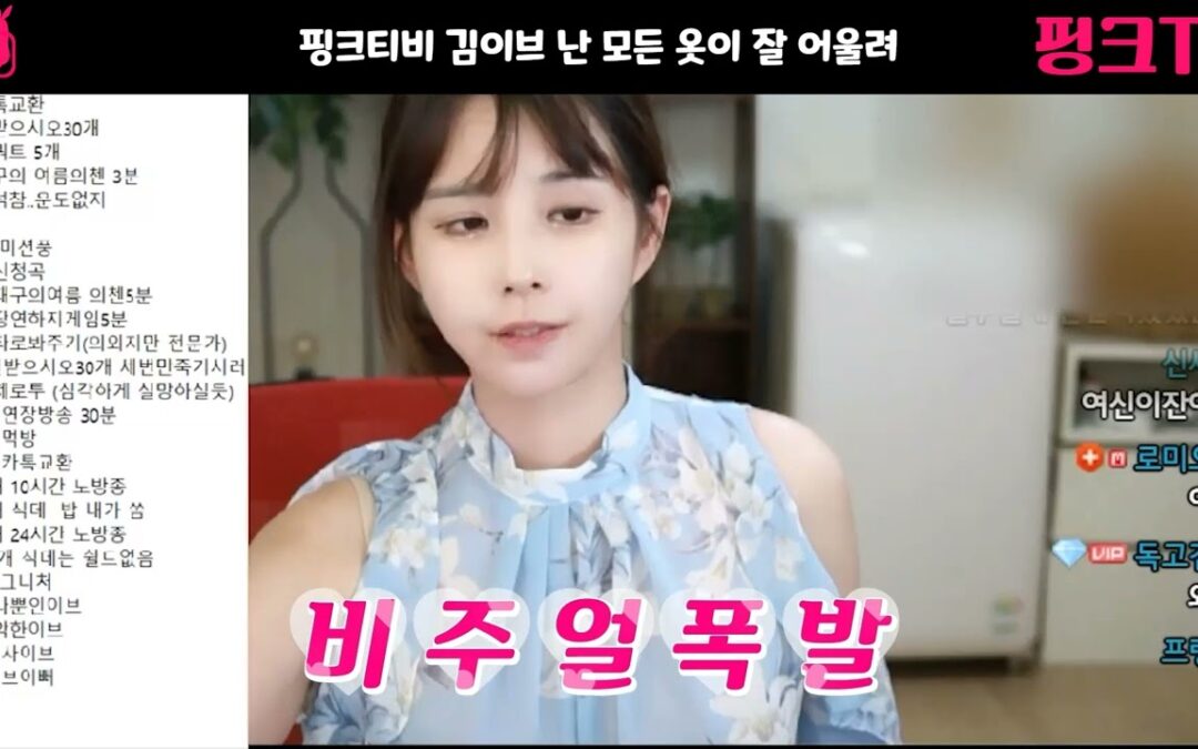 핑크티비 BJ 김이브 난 모든 옷이 잘 어울려~